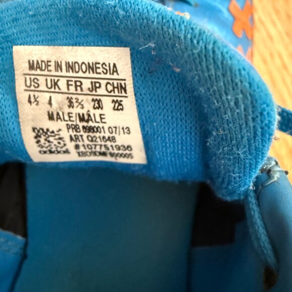 Adidas Mens Size 4.5 Blue Orange Predator LZ TRX FG Soccer Cleats Athletic Shoes - Picture 9 of 9